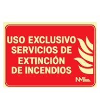 Imagen Señal Uso Exclusivo servicios de extinción de incendios