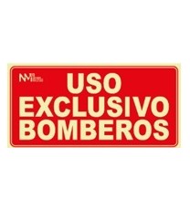 Producto Señal Uso Exclusivo de Bomberos Fotoluminiscente PVC