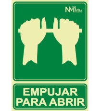 Producto señal empujar para abrir 21x30 cm.