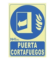 Producto Señal Puerta cortafuegos Fotoluminiscente