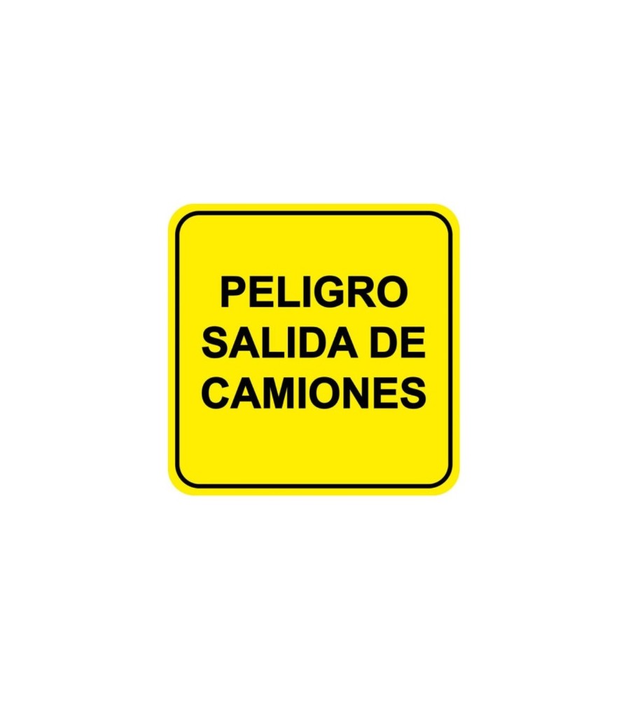 Foto Señal  PELIGRO SALIDA DE CAMIONES