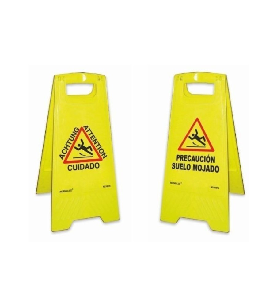 Foto Panel pvc precaucion suelo mojado