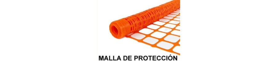 Malla de Seguridad de polietileno de alta densidad para obras.  Rollo de 1mx50m.
